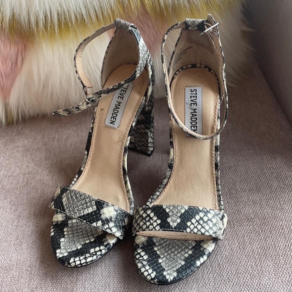 Steve Madden Snakeskin - Block Heel
